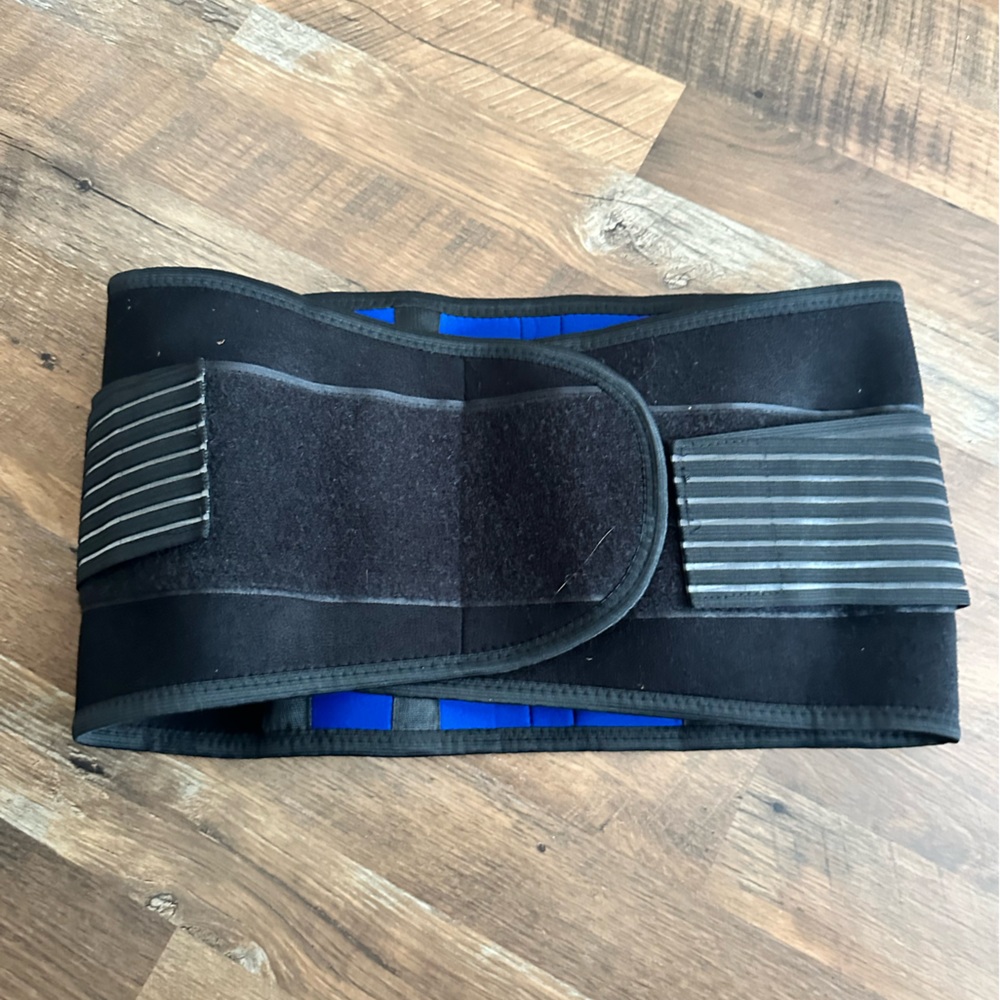 NeoPhysio Black and Blue Back Brace - Size Large